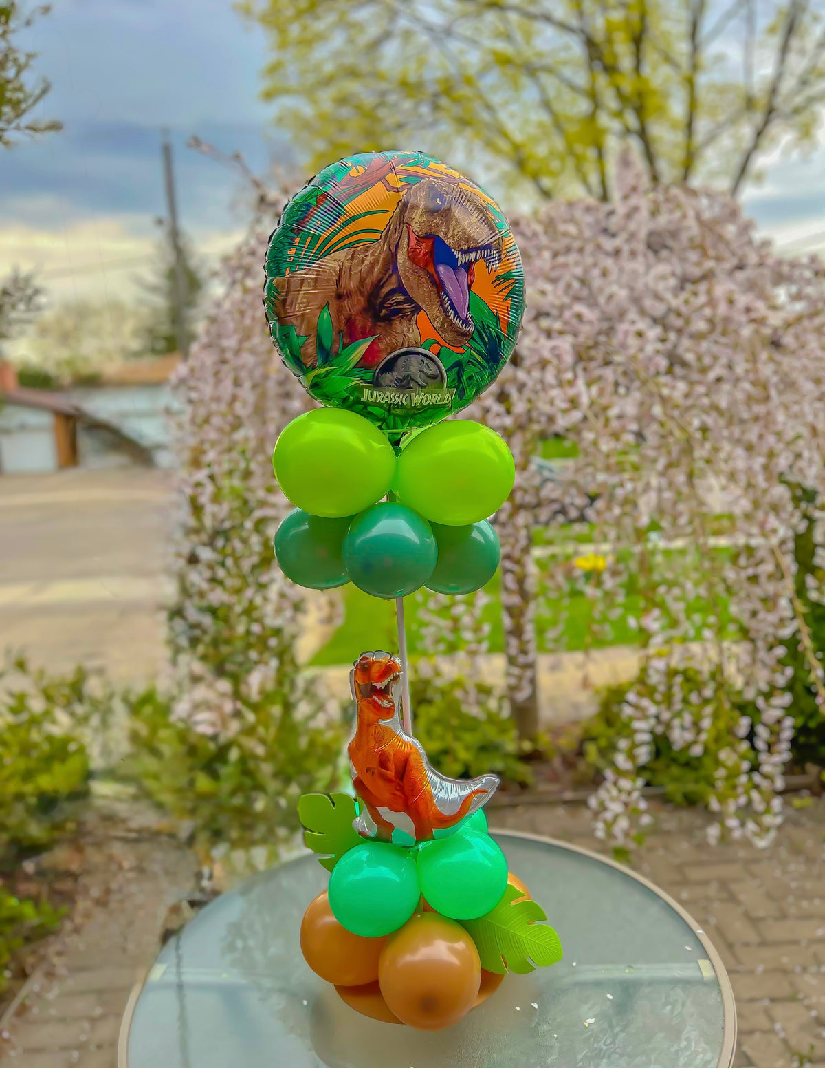 Dinosaur Balloon Centrepiece standing 2 ft tall for parties