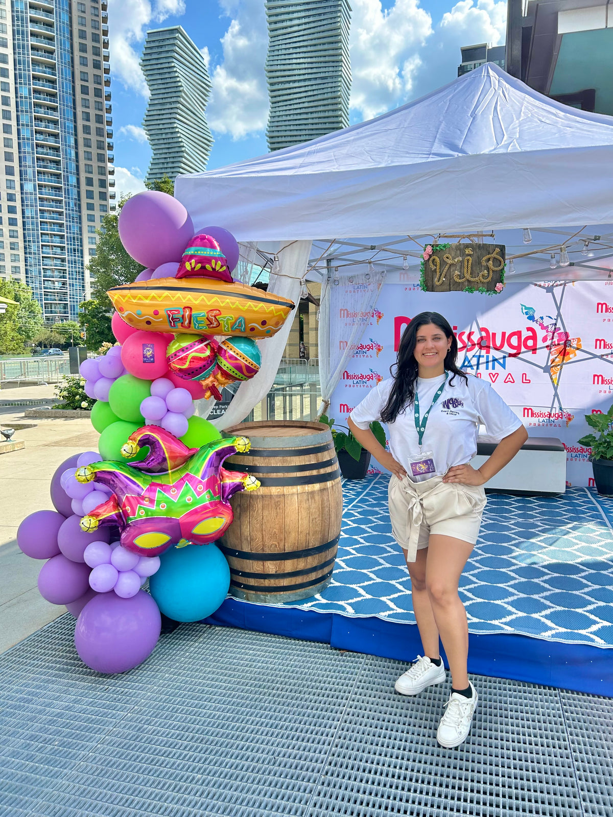 Carnival Balloon Garlands with vibrant colors and foil balloons for events in Toronto.
