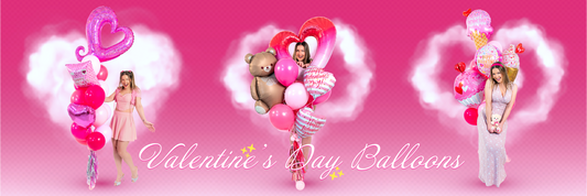 Valentine’s Day balloons Toronto with romantic heart balloon bouquets and same-day delivery