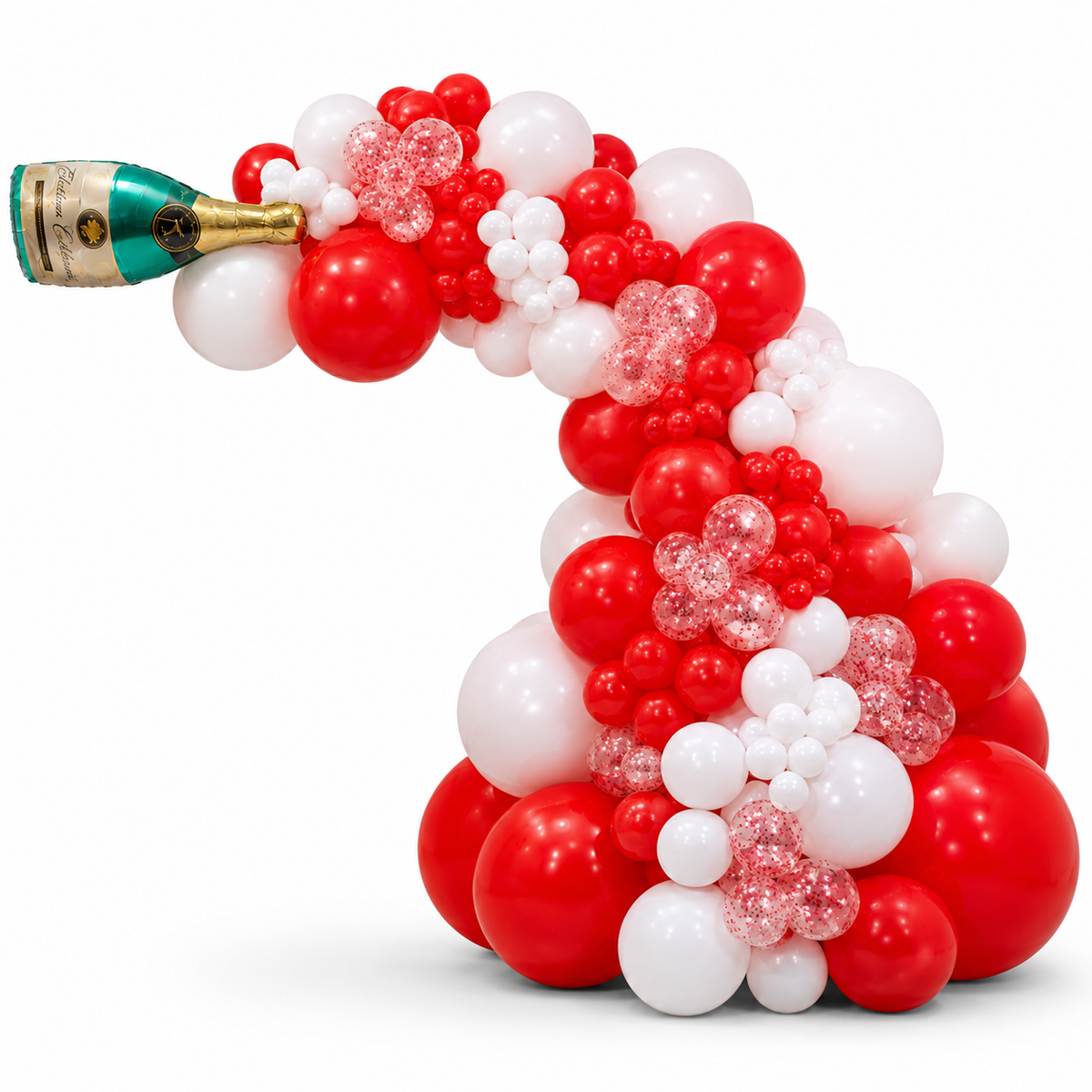 Champagne Bottle Balloon Arch