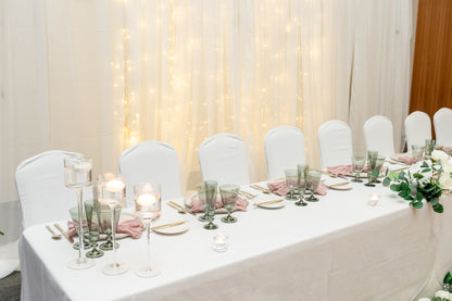 wedding table decorated