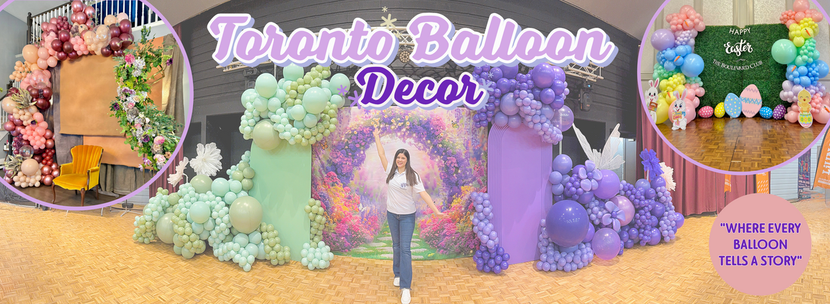 Toronto Balloon Decor with colorful balloon arches and decorations.