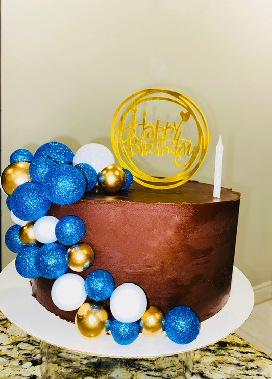Decadent 6" Ganache Cake with rich chocolate ganache