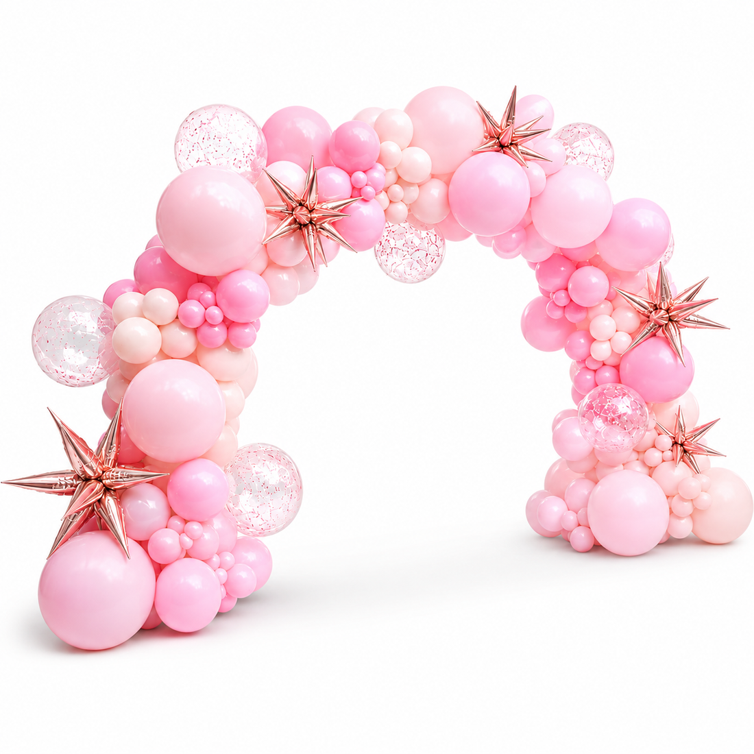 Modern organic balloon arch display in Toronto
