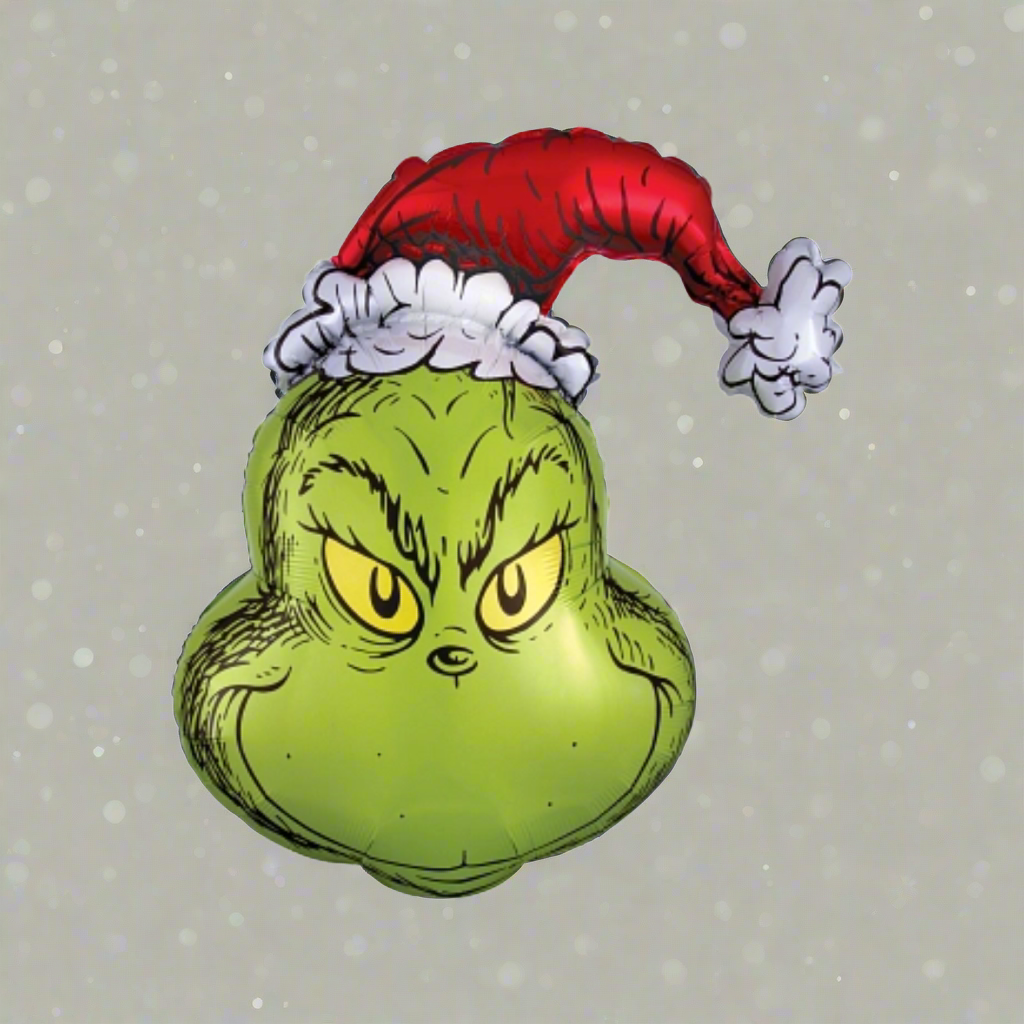 The Grinch Balloon supershape filled with helium in Toronto