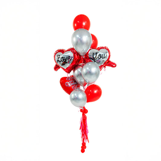 Balloon bouquet delivery in Toronto with Love You sunglasses balloons