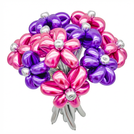 Balloon flowers bouquet Toronto with biodegradable balloons for party décor