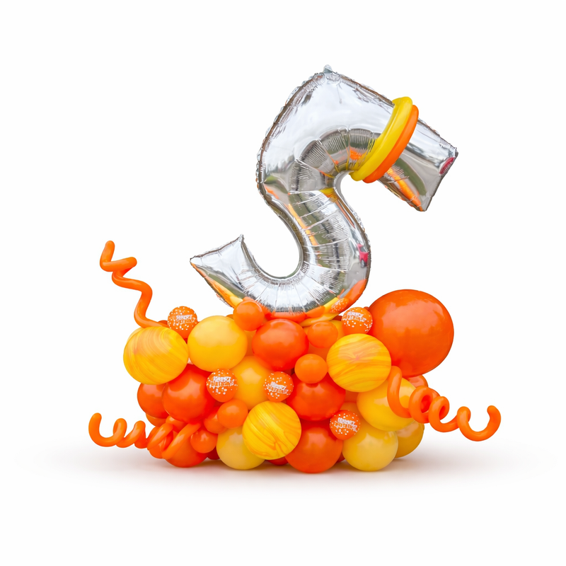 Colourful birthday number balloon arrangement delivered in Brampton