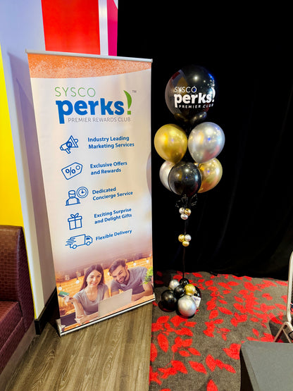 Corporate Balloon Bouquets in Toronto with custom logo by Wooow Balloon