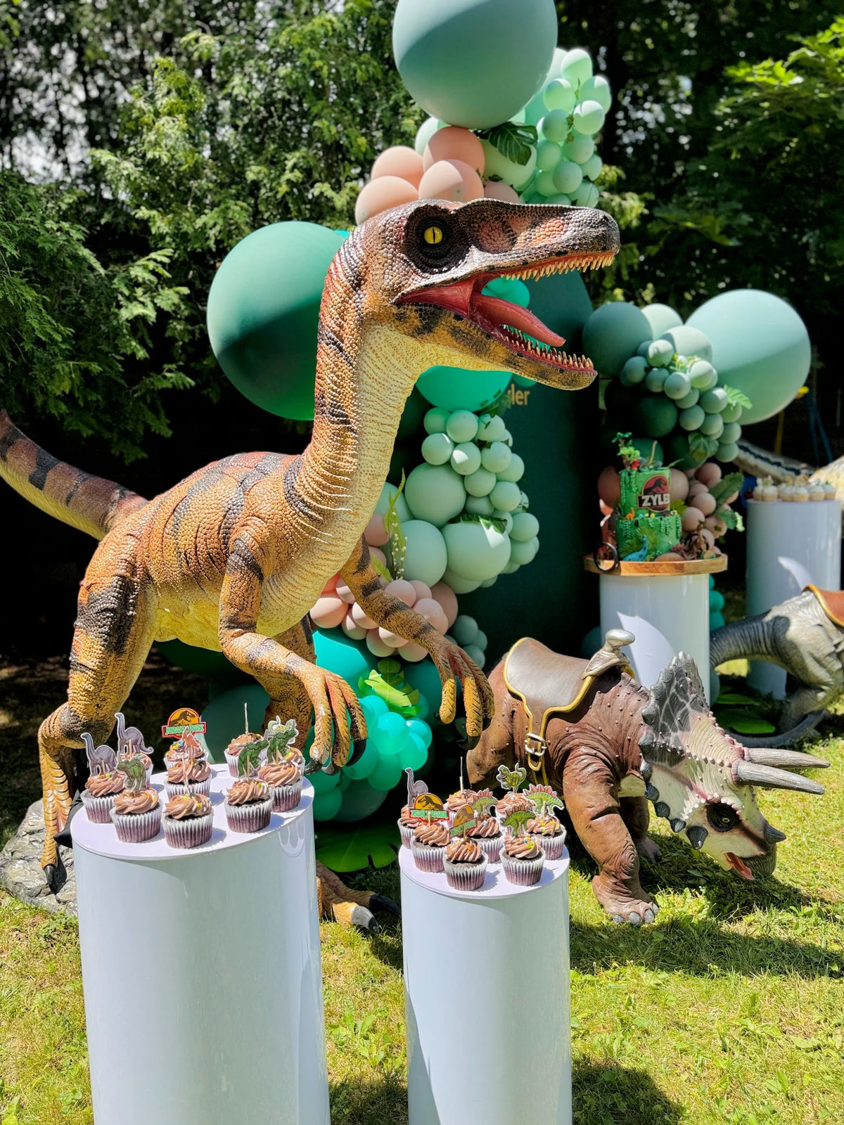 Full jungle dinosaur birthday installation – Wooow Balloons Toronto