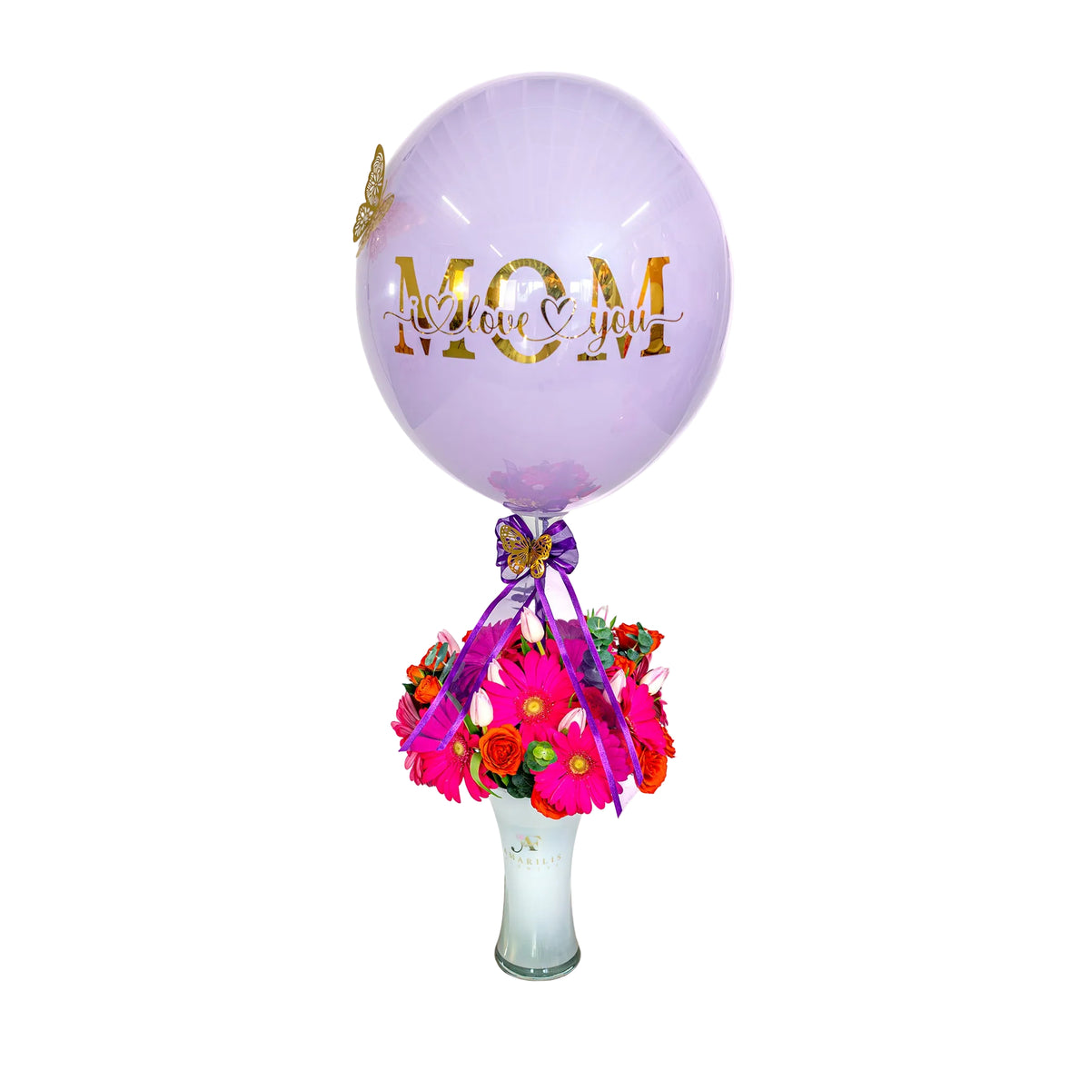 Fresh Mother’s Day flowers with balloon arrangement for GTA delivery