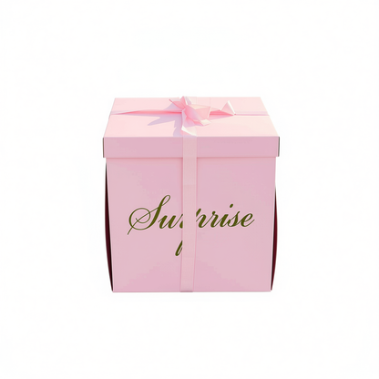 Surprise balloon gift box in Toronto with customizable message inside the gift box