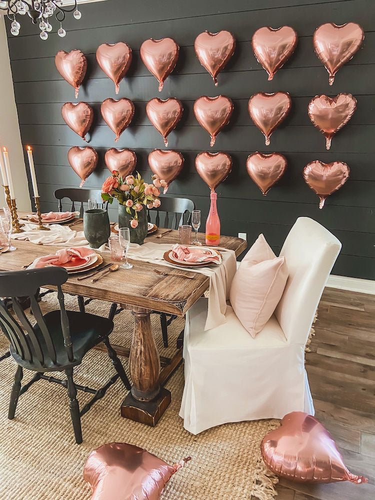 air filled heart balloons Toronto Wooow Balloons romantic decor