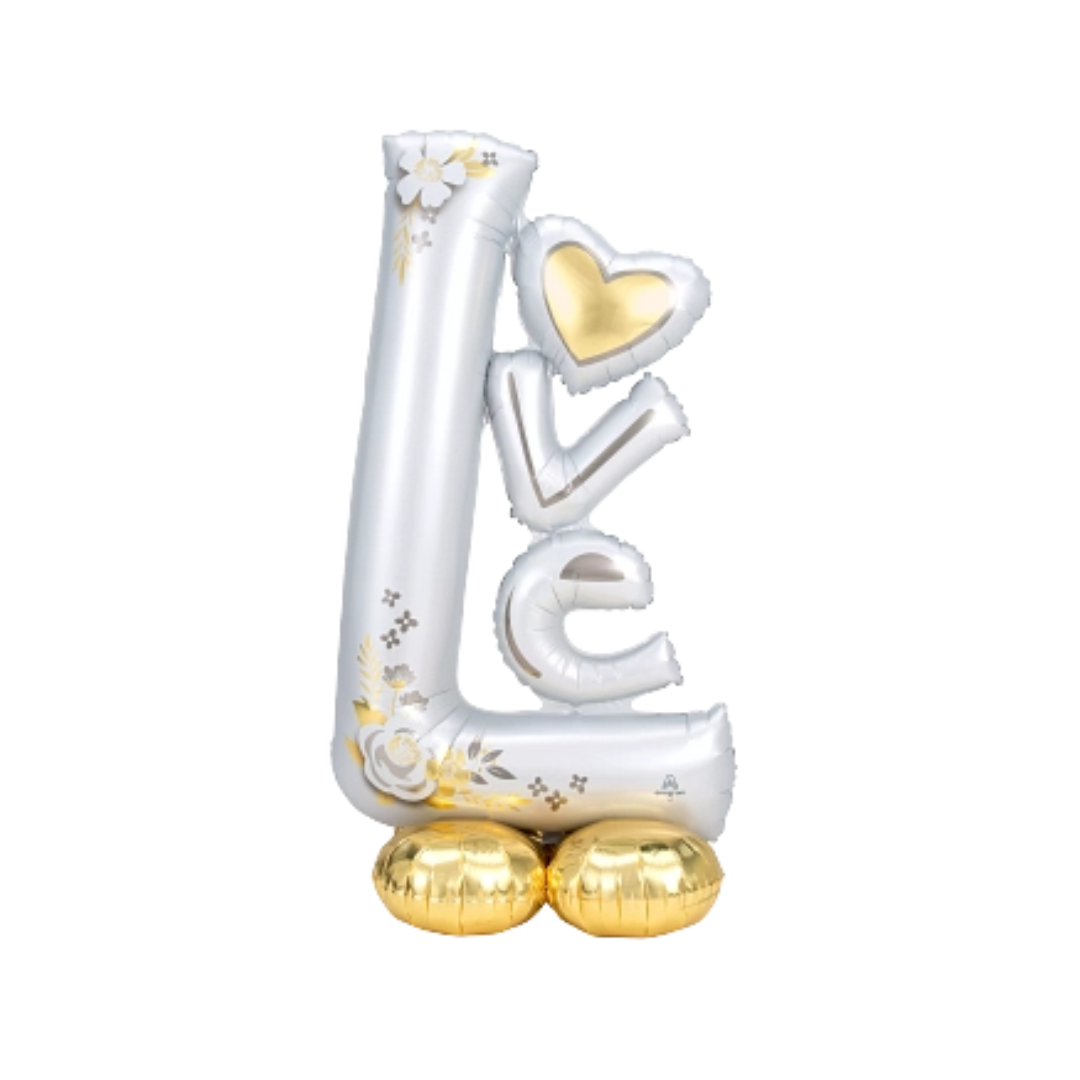 Free-Standing Love Balloon, AirWalker balloon, perfect for Valentine’s Day, anniversaries, and weddings.