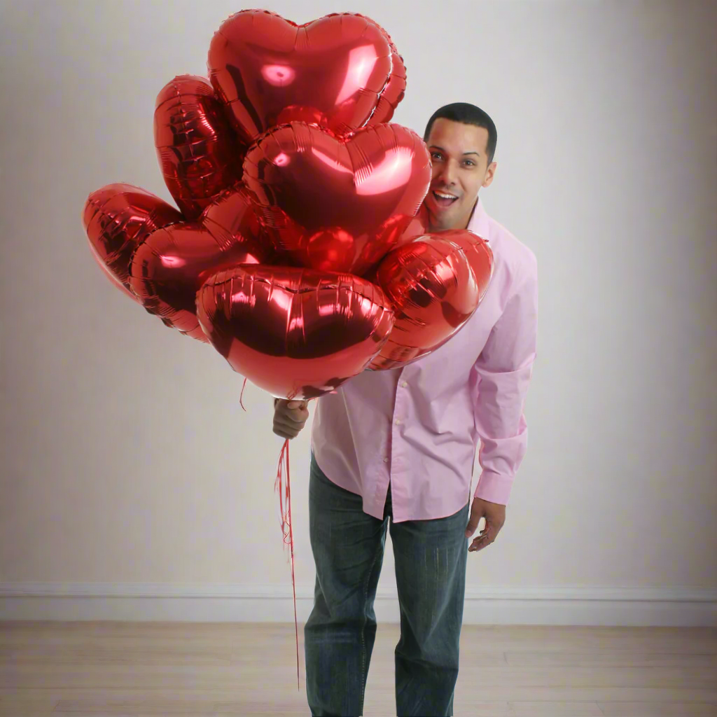 Red Heart Balloons for romantic and festive events.
